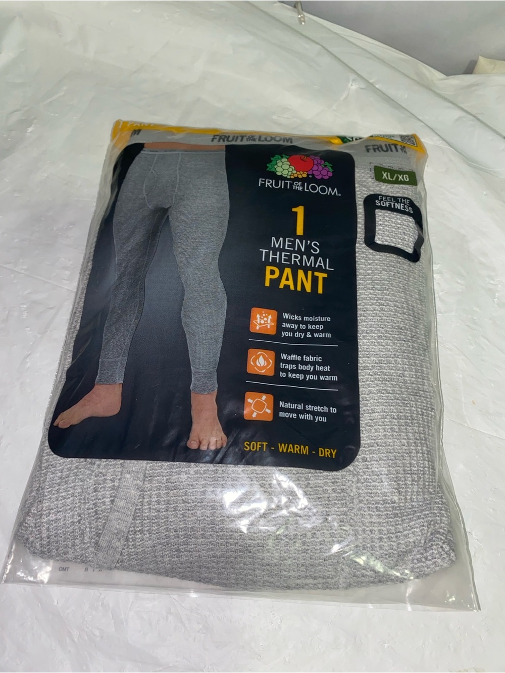 Fruit of the Loom Men’s Thermal Pant - Light Gray